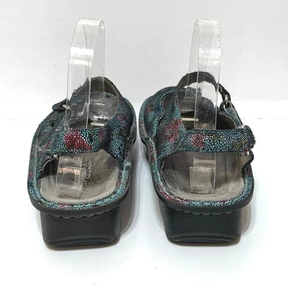 Alegria Women’s Jemma  Mary Jane Clogs Blue Green Floral Size 38 EU / US 8-8.5 - Picture 5 of 12